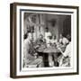 Arnoldo Mondadori To Lunch with His Wife and Some Writers-null-Framed Photographic Print