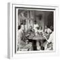 Arnoldo Mondadori To Lunch with His Wife and Some Writers-null-Framed Photographic Print