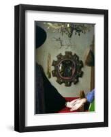 Arnolfini Marriage, Detail of Mirror, 1434-Jan van Eyck-Framed Premium Giclee Print