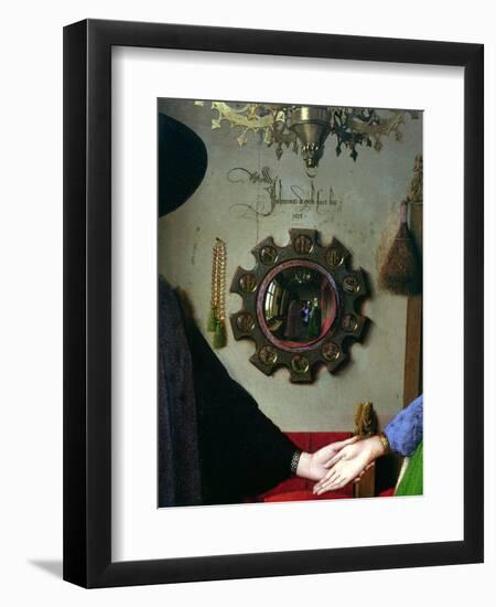 Arnolfini Marriage, Detail of Mirror, 1434-Jan van Eyck-Framed Premium Giclee Print