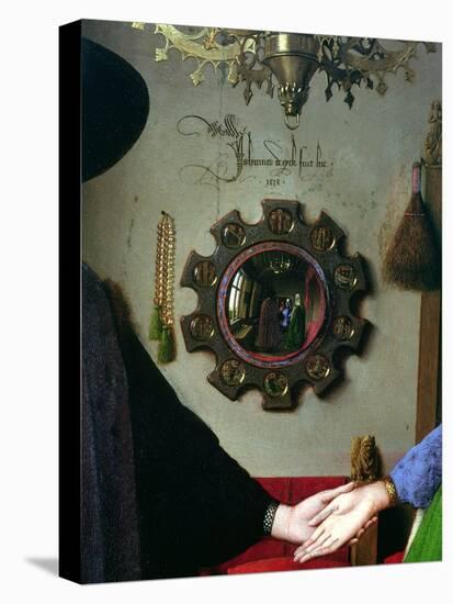 Arnolfini Marriage, Detail of Mirror, 1434-Jan van Eyck-Stretched Canvas