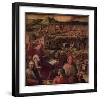 Arnolfo Di Cambio Shows the Plan to Enlarge Florence, 1563-1565-Giorgio Vasari-Framed Giclee Print