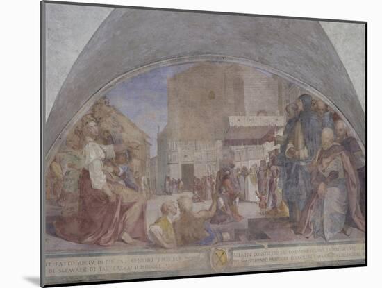 Arnolfo Facade of Duomo before its Demolition-Bernardino Poccetti-Mounted Giclee Print