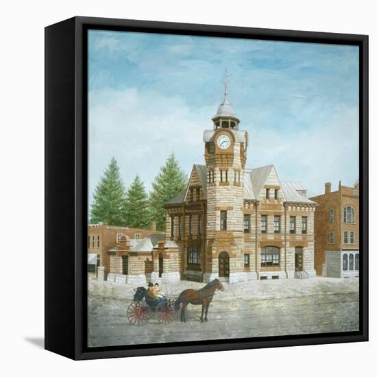 Arnprior Post Office with Horse and Buggy-Kevin Dodds-Framed Stretched Canvas