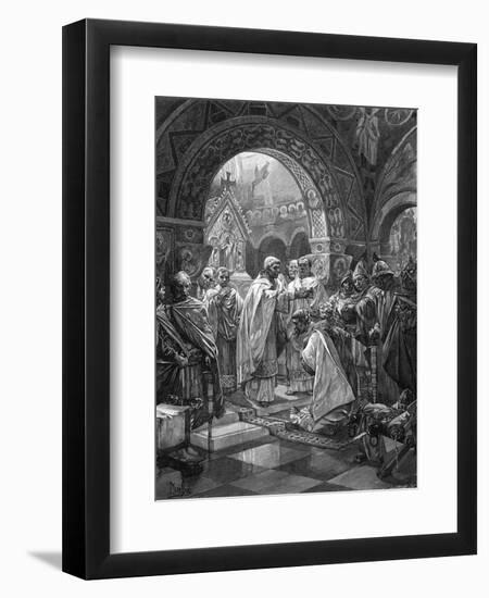 Arnulf Crowned King-Alphonse Mucha-Framed Art Print