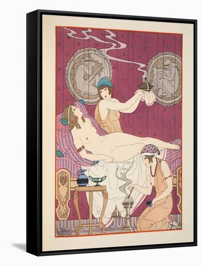 Aromatic Fumigations, Illustration from 'The Works of Hippocrates', 1934 (Colour Litho)-Joseph Kuhn-Regnier-Framed Stretched Canvas