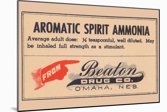 Aromatic Spirit Ammonia-null-Mounted Art Print