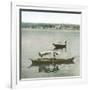 Arona (Italy), Panorama Taken from the Port of Angera's Port, Boats on the Lago Maggiore-Leon, Levy et Fils-Framed Photographic Print