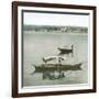 Arona (Italy), Panorama Taken from the Port of Angera's Port, Boats on the Lago Maggiore-Leon, Levy et Fils-Framed Photographic Print