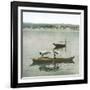 Arona (Italy), Panorama Taken from the Port of Angera's Port, Boats on the Lago Maggiore-Leon, Levy et Fils-Framed Photographic Print