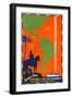 Around & about Central & South America Travel Poster-Found Image Press-Framed Giclee Print