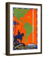 Around and About Central and South America Travel Poster-null-Framed Art Print