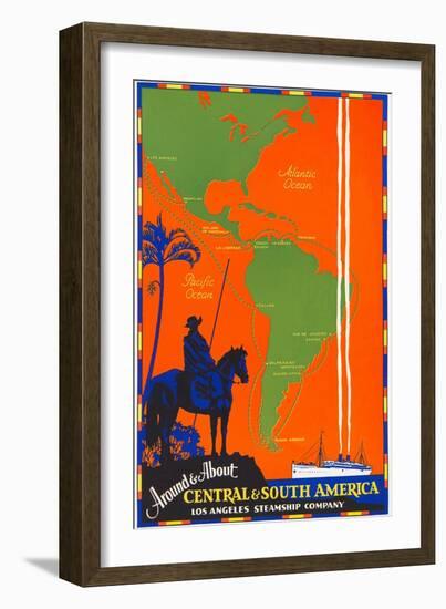 Around and About Central and South America Travel Poster-null-Framed Art Print