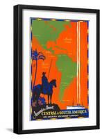 Around and About Central and South America Travel Poster-null-Framed Art Print