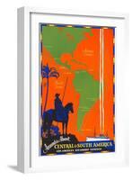 Around and About Central and South America Travel Poster-null-Framed Art Print