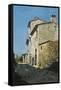 Around Florence, Rustic Houses-Telemaco Signorini-Framed Stretched Canvas