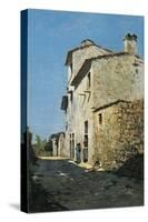 Around Florence, Rustic Houses-Telemaco Signorini-Stretched Canvas