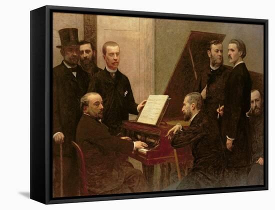 Around the Piano, 1885-Henri Fantin-Latour-Framed Stretched Canvas