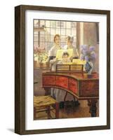 Around the Piano-Walter Firle-Framed Giclee Print