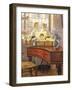 Around the Piano-Walter Firle-Framed Giclee Print