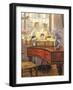 Around the Piano-Walter Firle-Framed Giclee Print