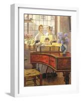 Around the Piano-Walter Firle-Framed Giclee Print