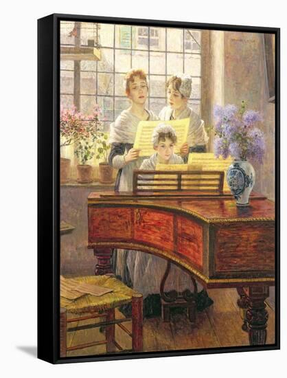 Around the Piano-Walter Firle-Framed Stretched Canvas