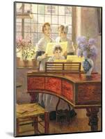 Around the Piano-Walter Firle-Mounted Giclee Print
