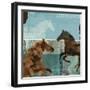 Around the Stable II-Dan Meneely-Framed Art Print