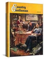 "Around the Table after Dinner," Country Gentleman Cover, March 1, 1947-Herman Geisen-Stretched Canvas