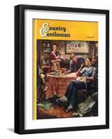 "Around the Table after Dinner," Country Gentleman Cover, March 1, 1947-Herman Geisen-Framed Giclee Print