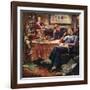 "Around the Table after Dinner,"March 1, 1947-Herman Geisen-Framed Giclee Print