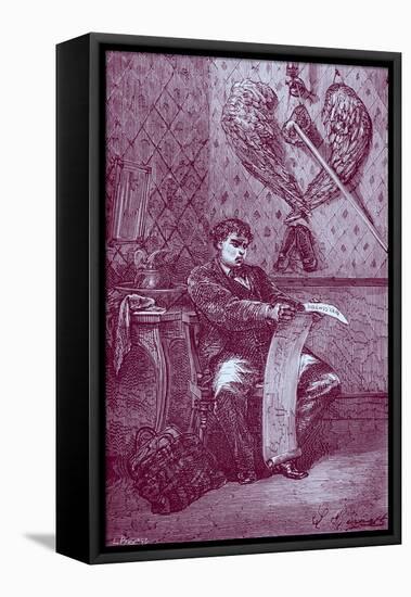 Around the World in Eighty Days by Jules Verne - 4-Hippolyte Leon Benett-Framed Stretched Canvas