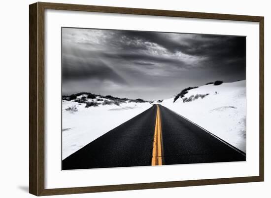 Around the yellow line-Philippe Sainte-Laudy-Framed Photographic Print