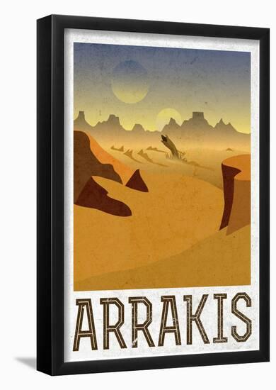 Arrakis Retro Travel-null-Framed Poster