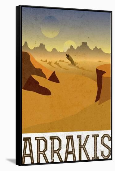 Arrakis Retro Travel-null-Framed Stretched Canvas