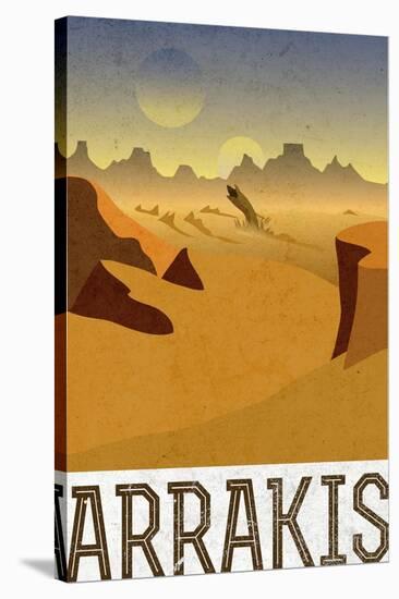 Arrakis Retro Travel-null-Stretched Canvas