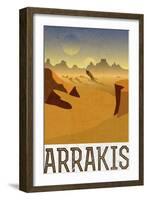 Arrakis Retro Travel-null-Framed Art Print