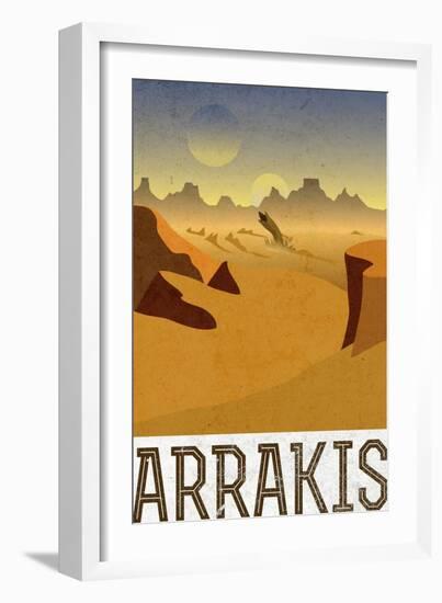 Arrakis Retro Travel-null-Framed Art Print