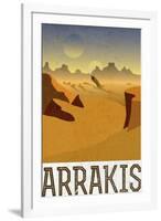 Arrakis Retro Travel-null-Framed Art Print