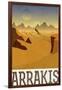 Arrakis Retro Travel-null-Framed Art Print