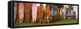 Arranged Surfboards, Maui, Hawaii, USA-null-Framed Stretched Canvas