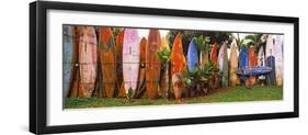 Arranged Surfboards, Maui, Hawaii, USA-null-Framed Premium Photographic Print