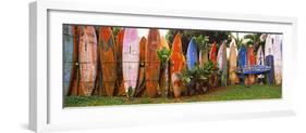 Arranged Surfboards, Maui, Hawaii, USA-null-Framed Photographic Print