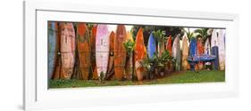 Arranged Surfboards, Maui, Hawaii, USA-null-Framed Photographic Print