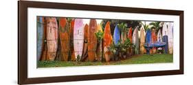 Arranged Surfboards, Maui, Hawaii, USA-null-Framed Photographic Print