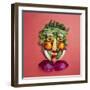 Arranged Vegetables Creating a Face-DLILLC-Framed Photographic Print