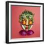 Arranged Vegetables Creating a Face-DLILLC-Framed Photographic Print