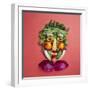 Arranged Vegetables Creating a Face-DLILLC-Framed Photographic Print