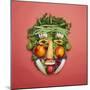 Arranged Vegetables Creating a Face-DLILLC-Mounted Photographic Print